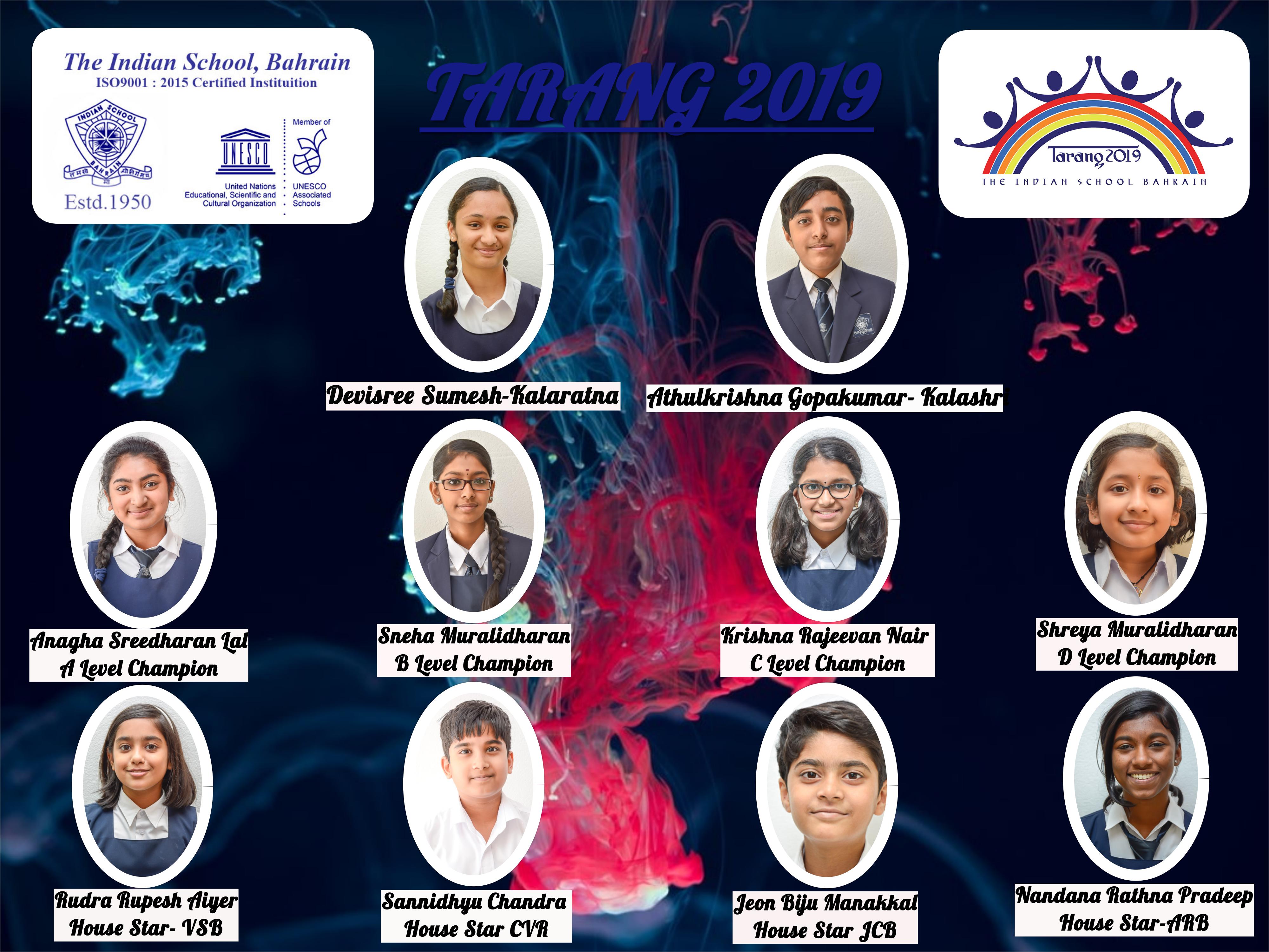 ISB Youth Festival Tarang  2019: Aryabhata House Overall Champions